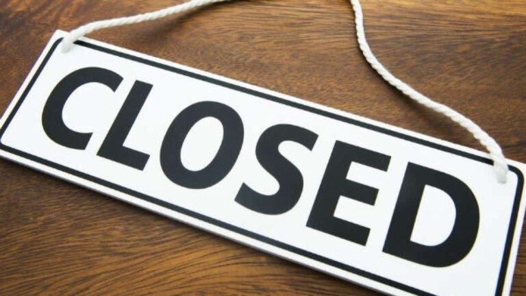 US stock market closed